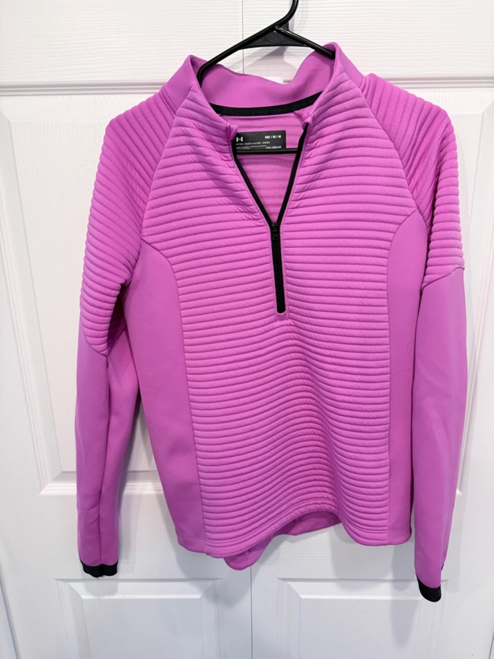 Under Armour Women's Pink Quilted Half-Zip Pullover medium